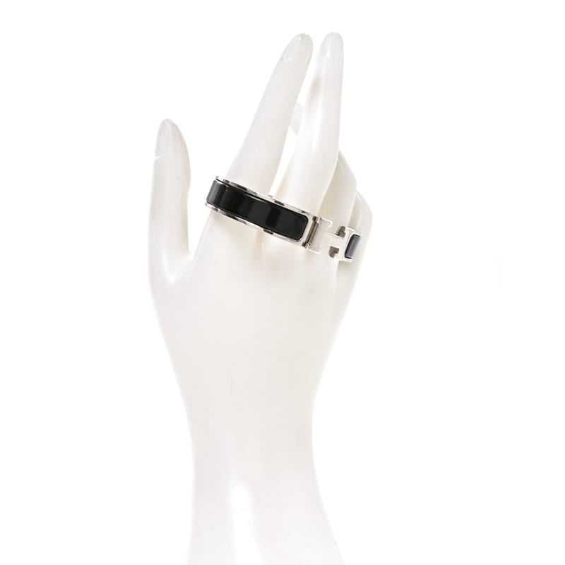 Enamel Narrow Clic Clac HH браслет GM чорний