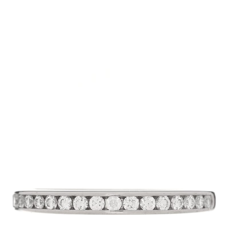 платина діамант 2.5mm Half Circle Wedding обручка каблучка 48 4.5