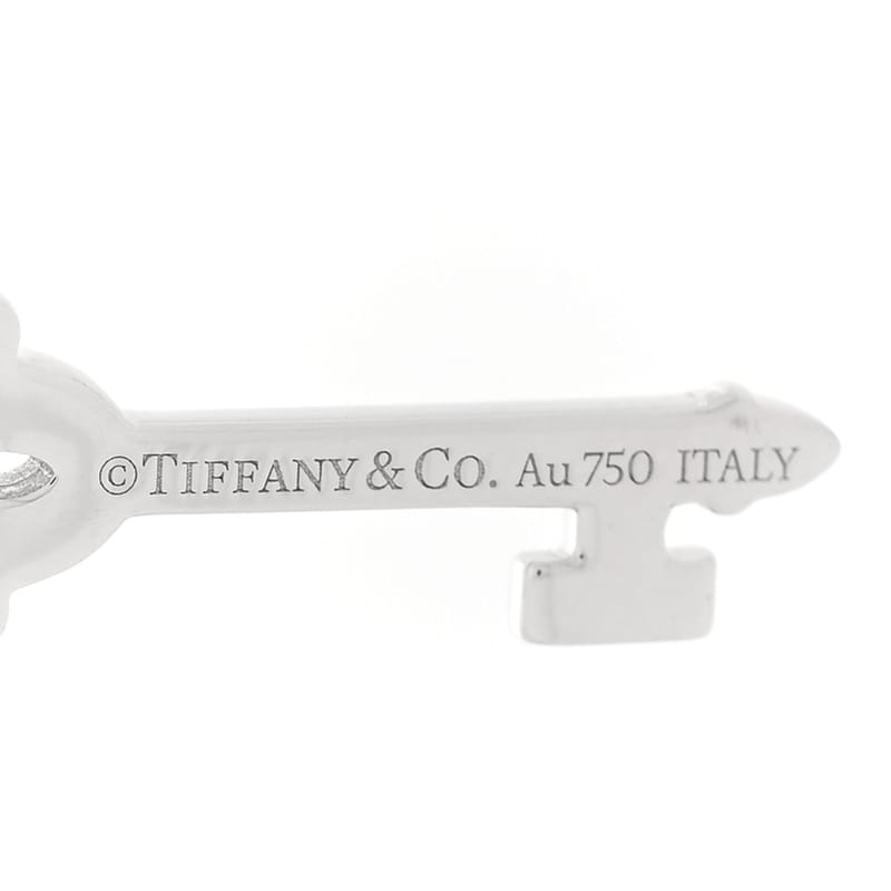 18K біле золото діамант Mini Victoria Key підвіска