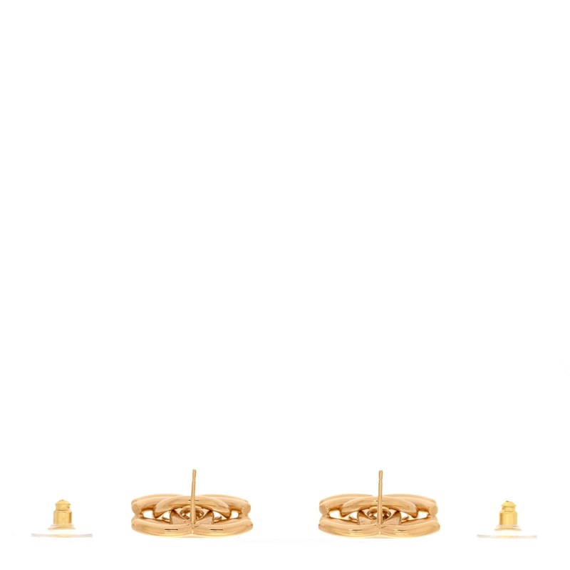 Metal Double CC Interlock сережки золото