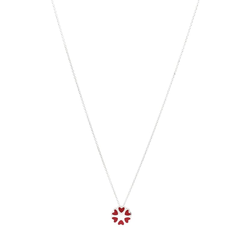 срібло 925 Enamel Paloma Picasso Crown of Hearts підвіска кольє Red