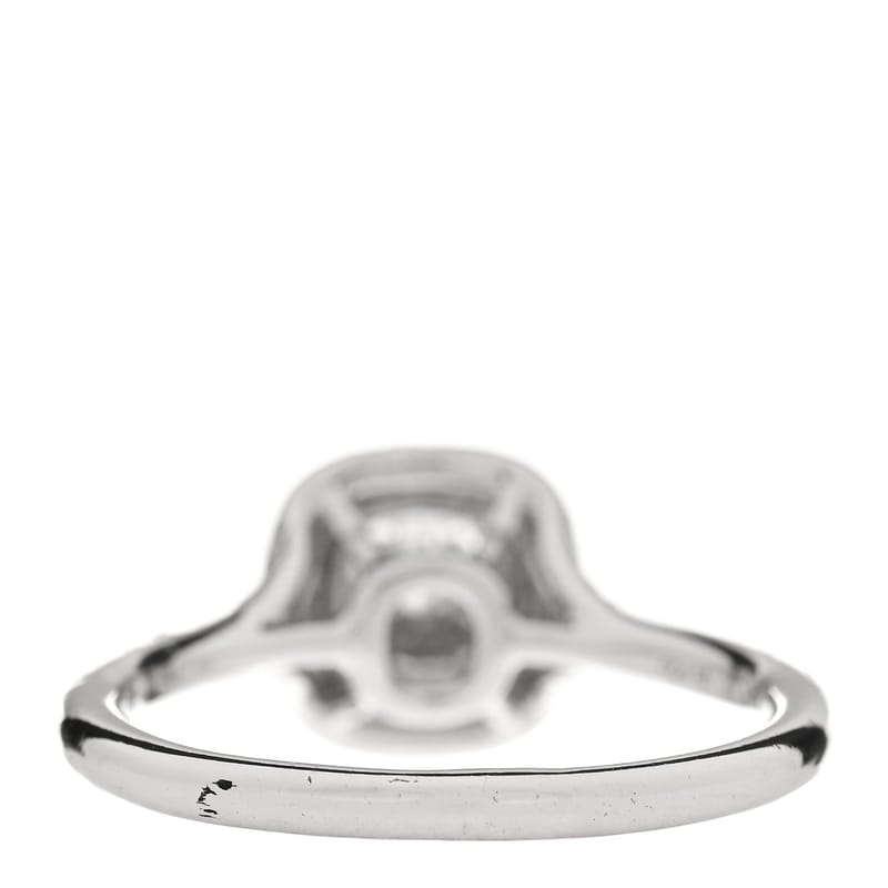 платина діамант .41ct Soleste Cushion Cut Double Halo Engagement каблучка 50 5.25