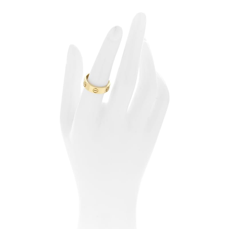 18K жовте золото 5.5mm LOVE каблучка 53 6.25