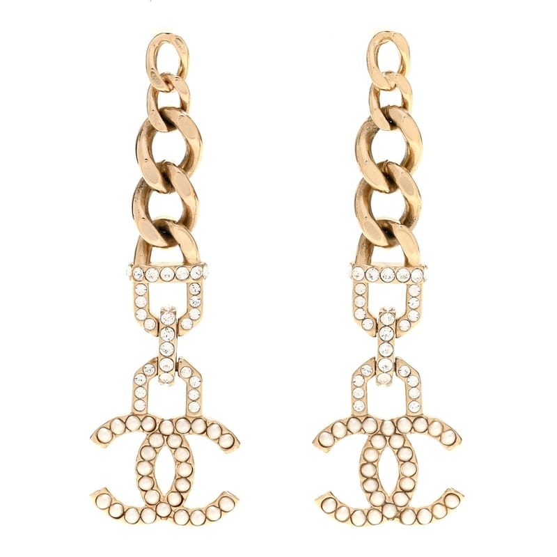 Metal Crystal CC Vendome CC Dangle сережки золото