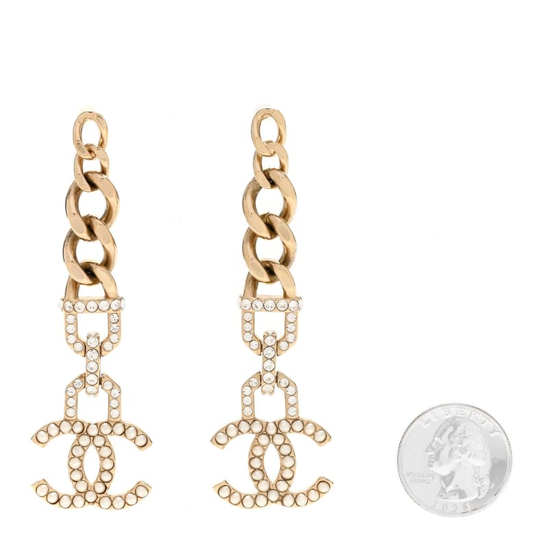 Metal Crystal CC Vendome CC Dangle сережки золото
