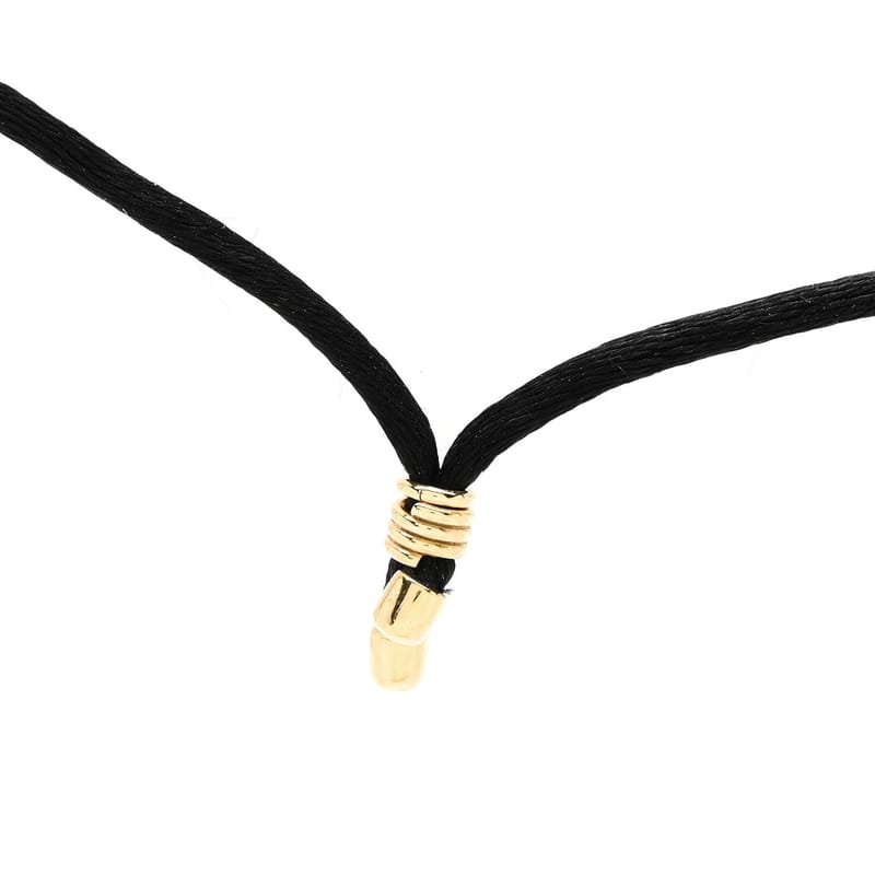 18K жовте золото Paloma Picasso Zellige Medallion підвіска Cord кольє