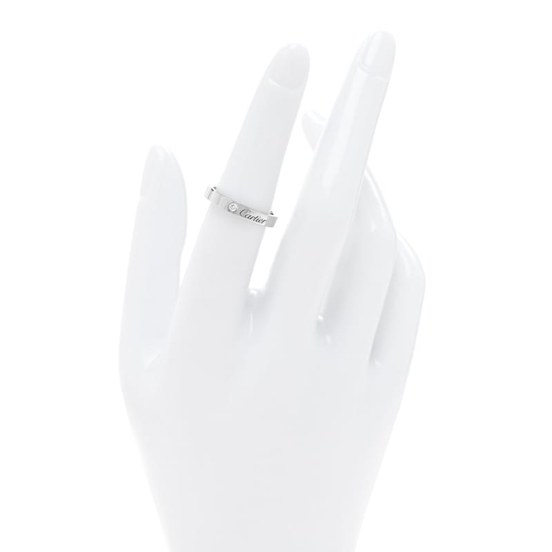 платина діамант 3mm C De Cartier Wedding обручка каблучка 52 6