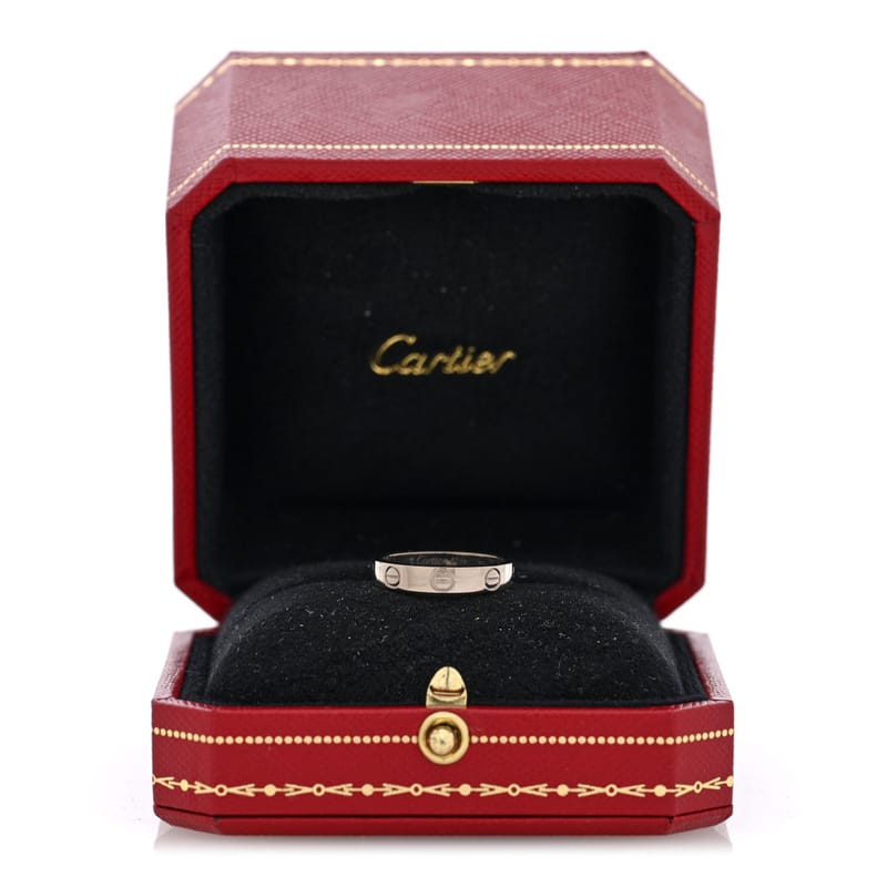 18K біле золото 3.5mm LOVE Wedding обручка каблучка 50 5.25