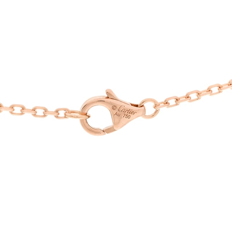 18K рожеве золото діамант Interlocking LOVE Paved кольє