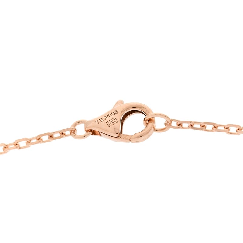 18K рожеве золото діамант Interlocking LOVE Paved кольє