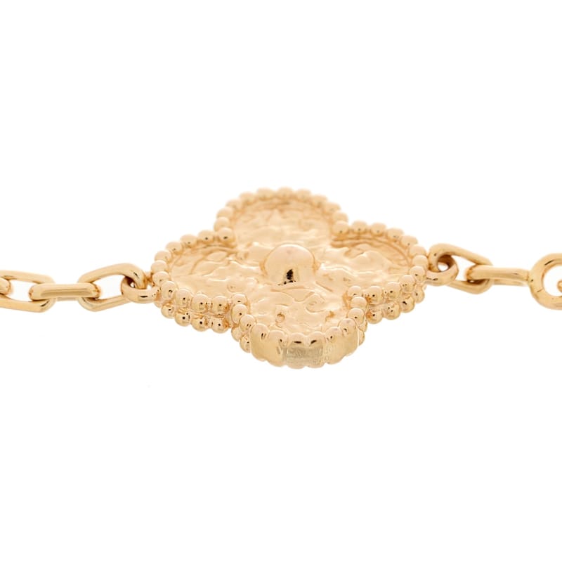 18K рожеве золото 5 Motifs Vintage Alhambra браслет