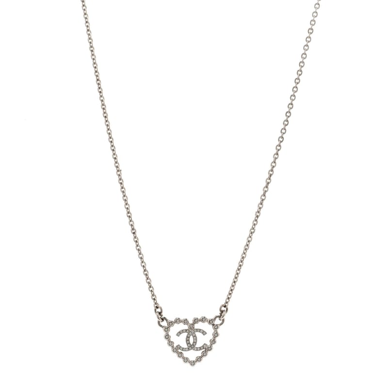 Crystal CC Heart кольє срібло