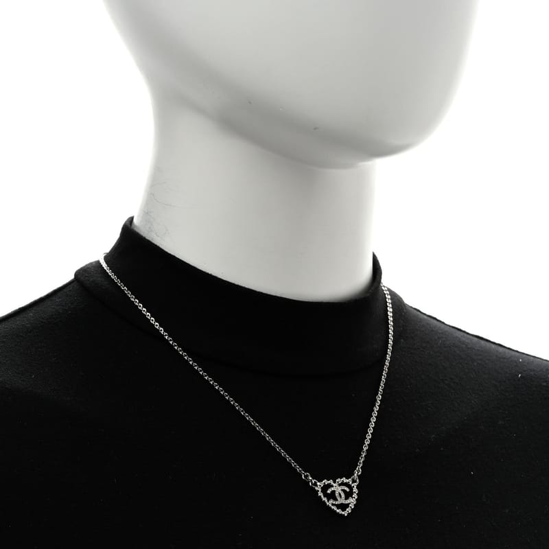 Crystal CC Heart кольє срібло