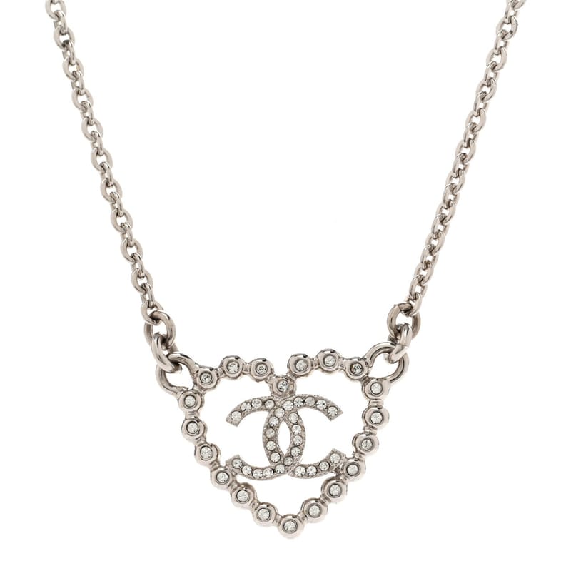 Crystal CC Heart кольє срібло