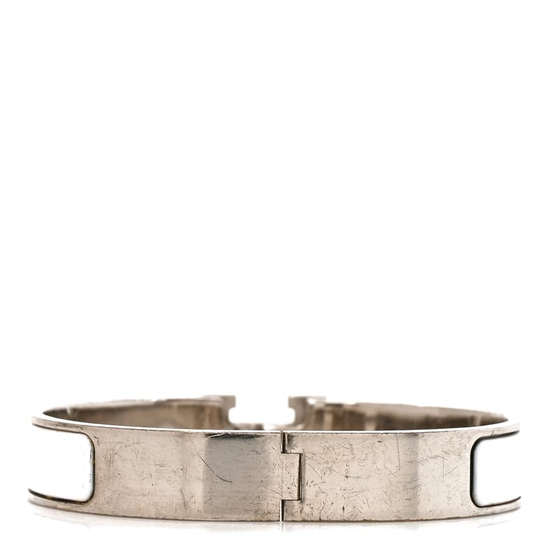 Enamel Narrow Clic Clac H браслет GM білий