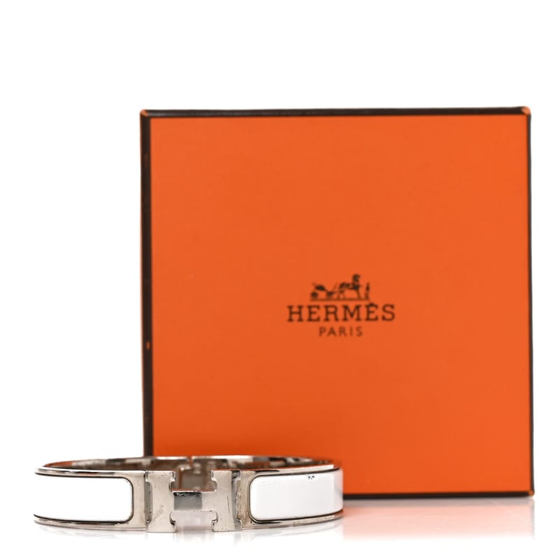 Enamel Narrow Clic Clac H браслет GM білий