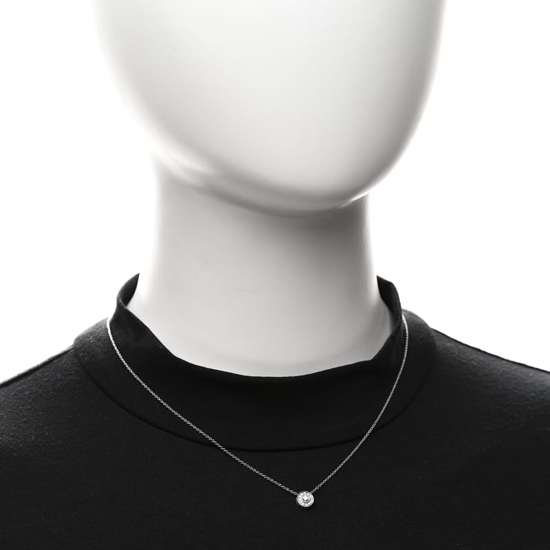 платина діамант .12ctw Circlet підвіска кольє