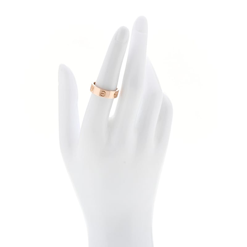 18K рожеве золото 5.5mm LOVE каблучка 53 6.5