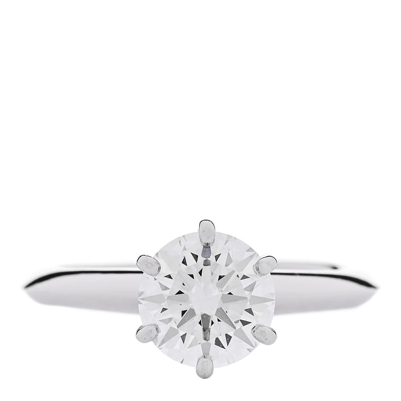 платина діамант 1.30ct Solitaire Engagement каблучка 49 5