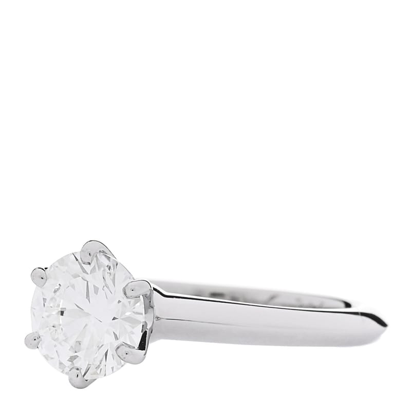платина діамант 1.30ct Solitaire Engagement каблучка 49 5