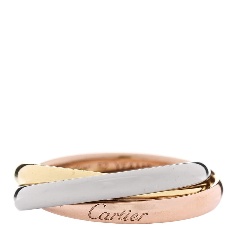 18K Pink жовтий біле золото Small Trinity каблучка 52 6