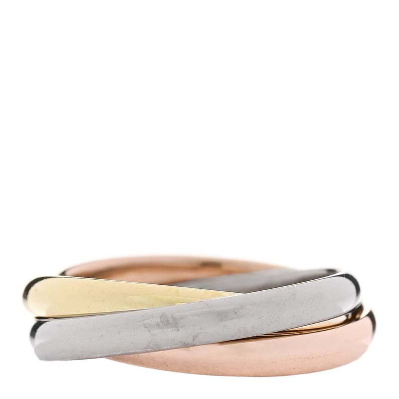 18K Pink жовтий біле золото Small Trinity каблучка 52 6
