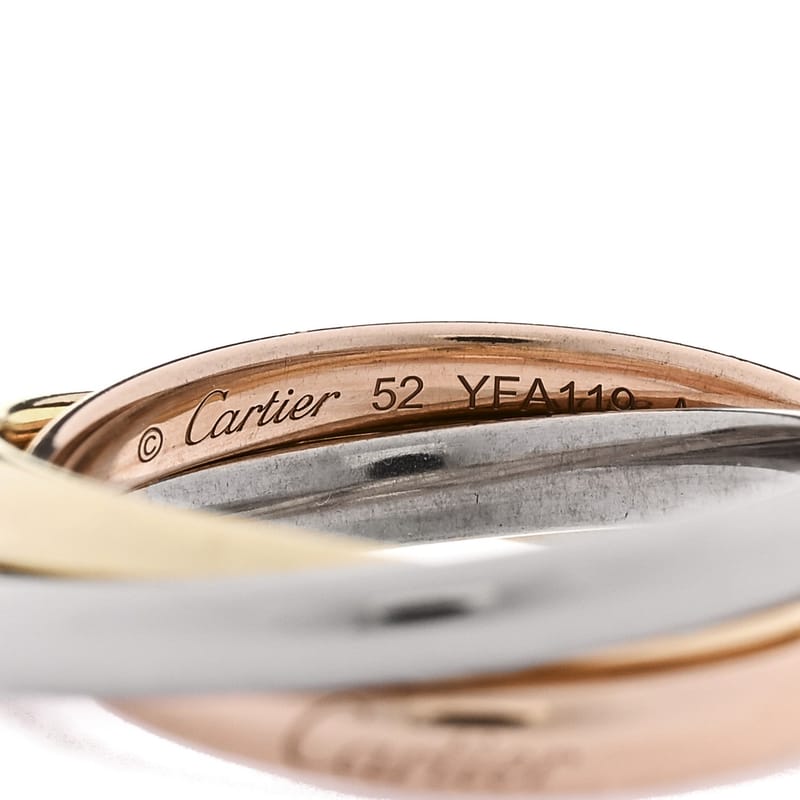 18K Pink жовтий біле золото Small Trinity каблучка 52 6