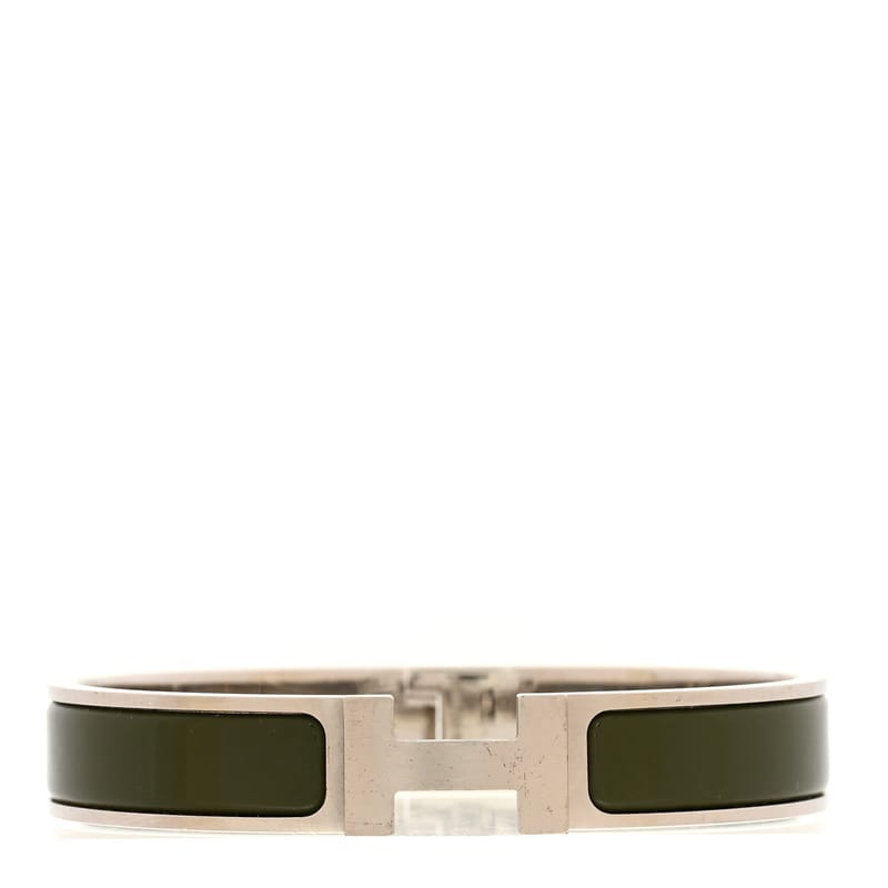 Enamel Narrow Clic Clac H браслет GM Vert Veronese