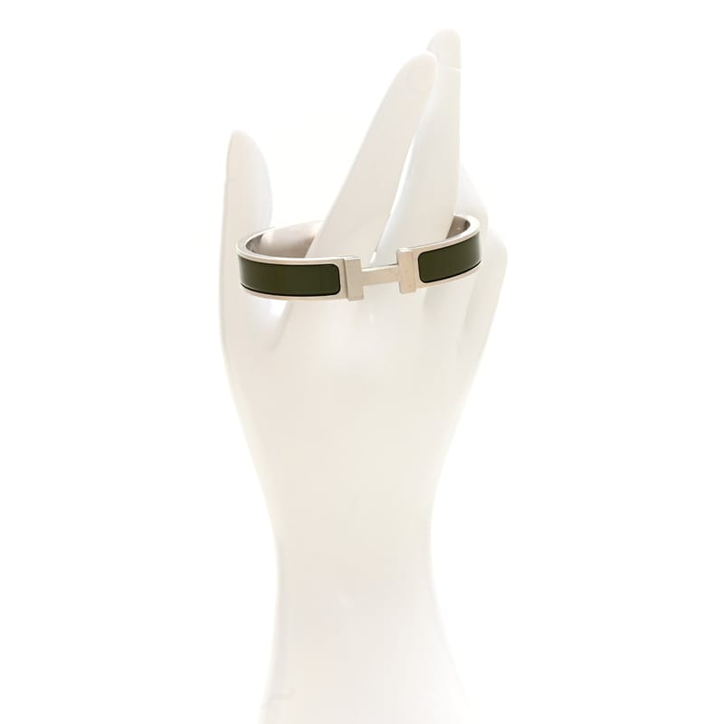 Enamel Narrow Clic Clac H браслет GM Vert Veronese