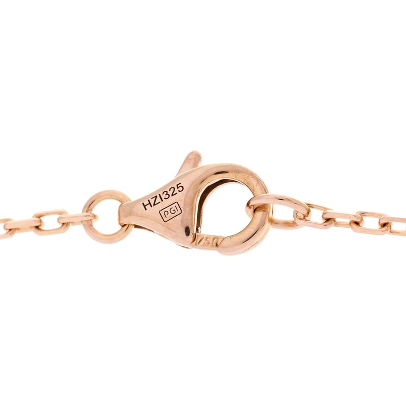 18K рожеве золото діамант Interlocking LOVE Paved кольє