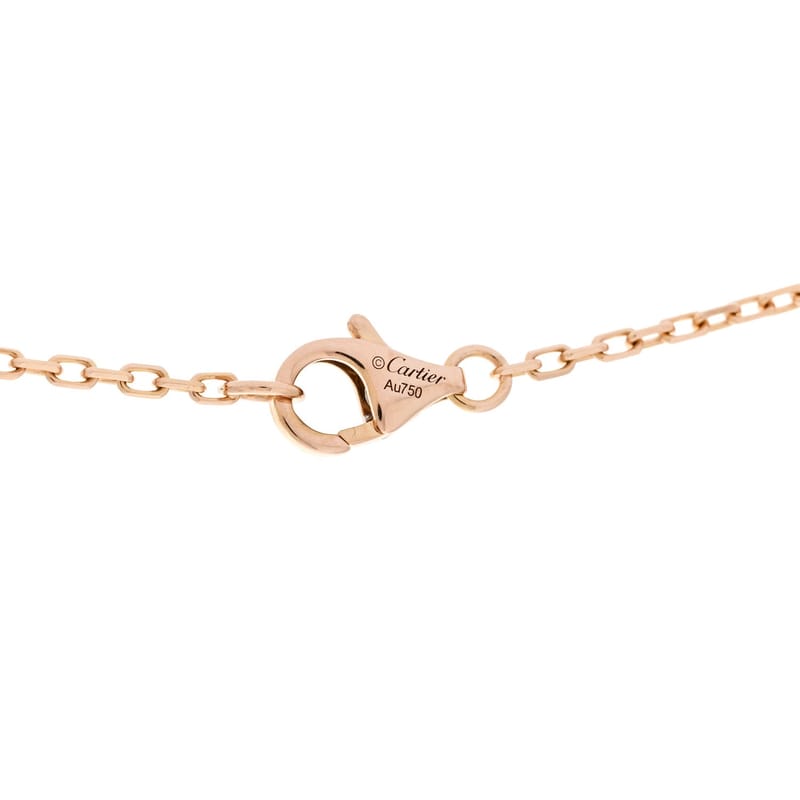 18K рожеве золото діамант Interlocking LOVE Paved кольє