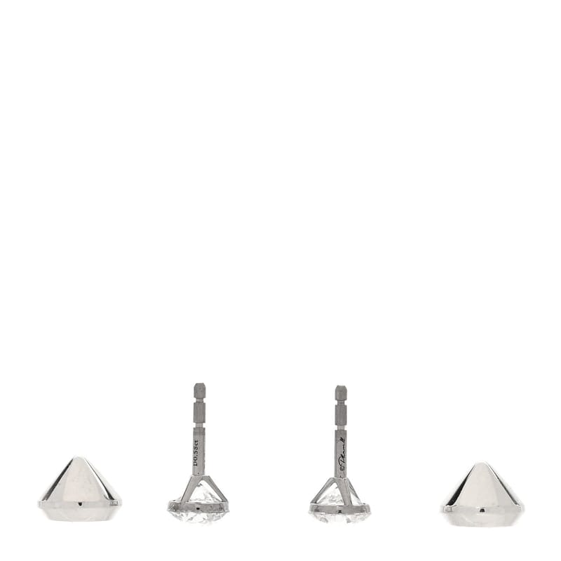 X PHARRELL платина Metal діамант 1.17ctw TItan Stud сережки