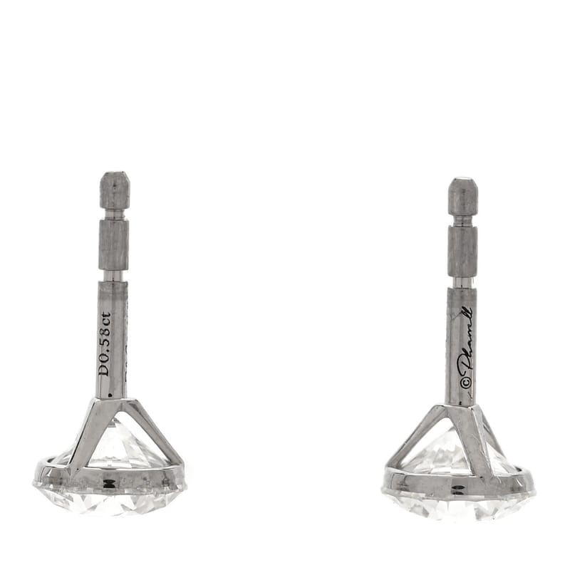 X PHARRELL платина Metal діамант 1.17ctw TItan Stud сережки