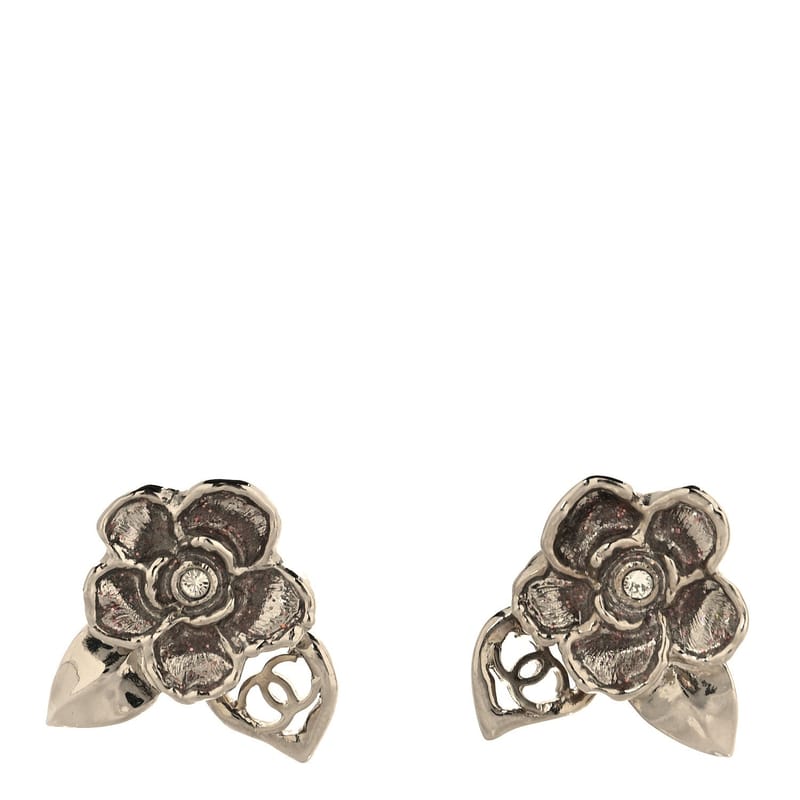 Crystal CC Camellia сережки срібло