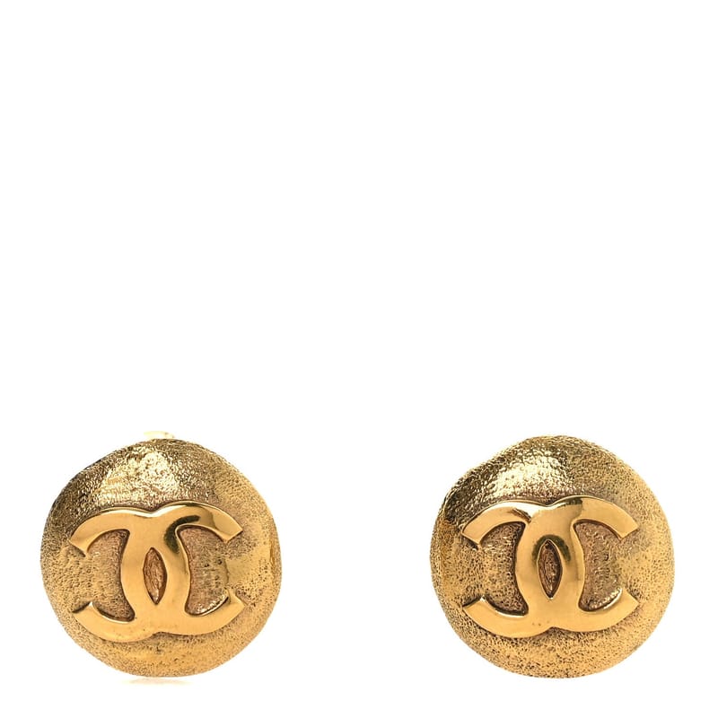 Round CC Clip On сережки золото