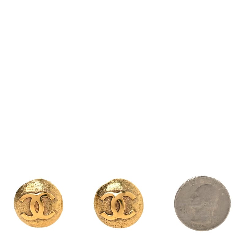 Round CC Clip On сережки золото
