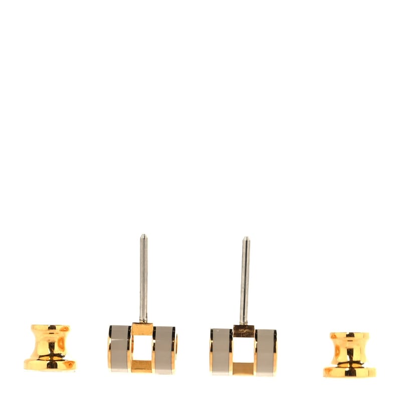 золото Lacquered Mini Pop H сережки Marron Glace