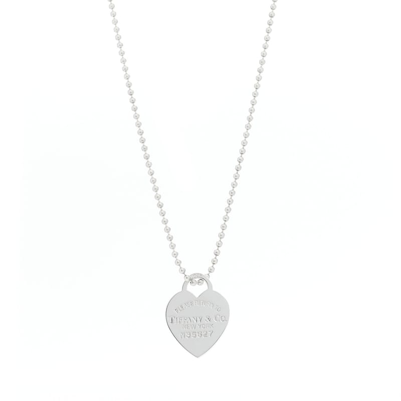 срібло 925 Return To Tiffany Heart підвіска Bead ланцюг кольє