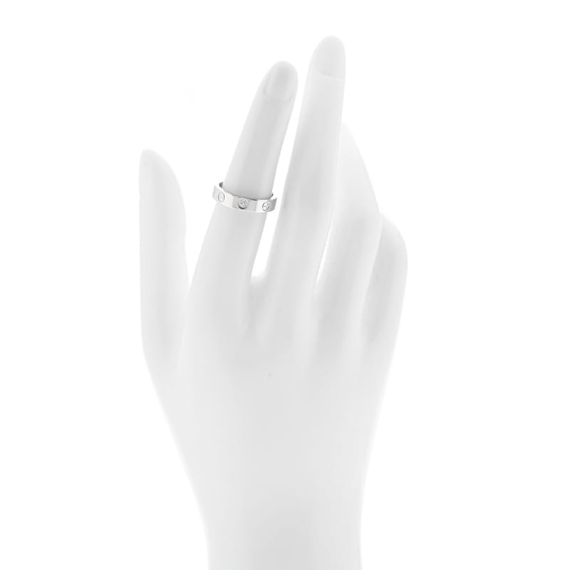18K біле золото діамант 4mm LOVE Wedding обручка каблучка 51 5.75
