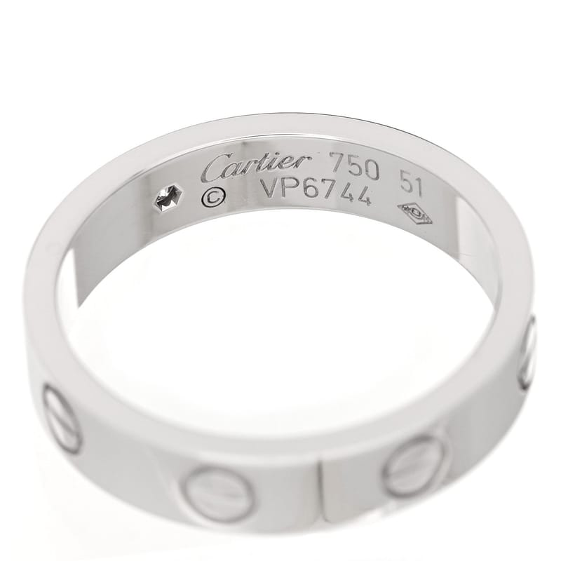 18K біле золото діамант 4mm LOVE Wedding обручка каблучка 51 5.75
