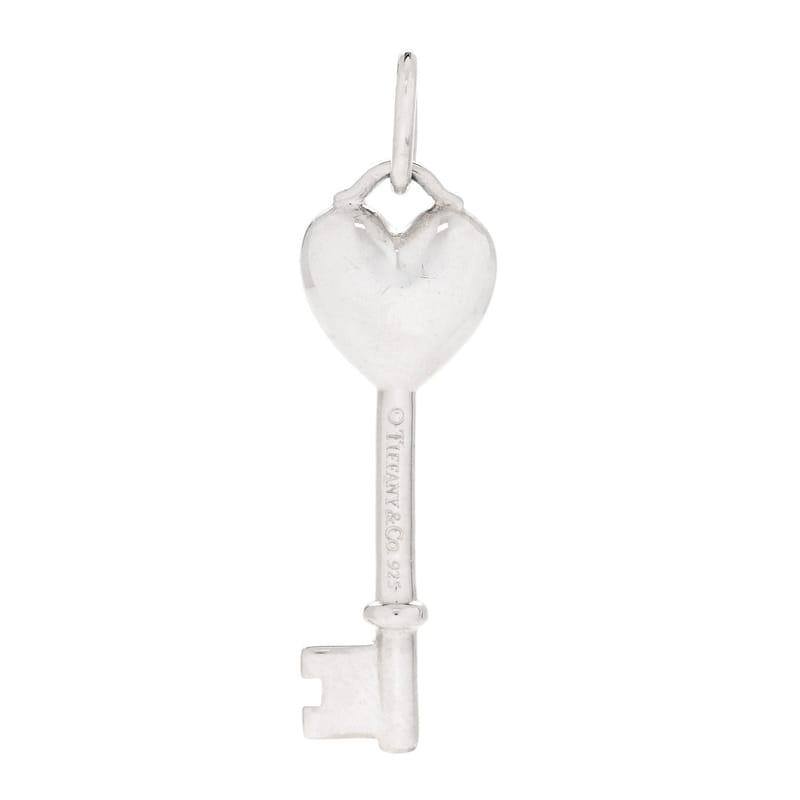 срібло 925 Enamel Heart Key підвіска Blue