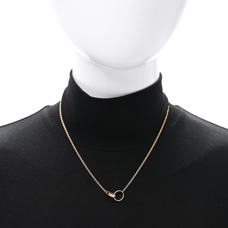 18K рожеве золото Interlocking LOVE кольє