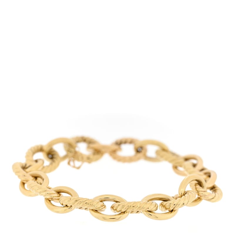 18K жовте золото 12mm Large Oval Link браслет
