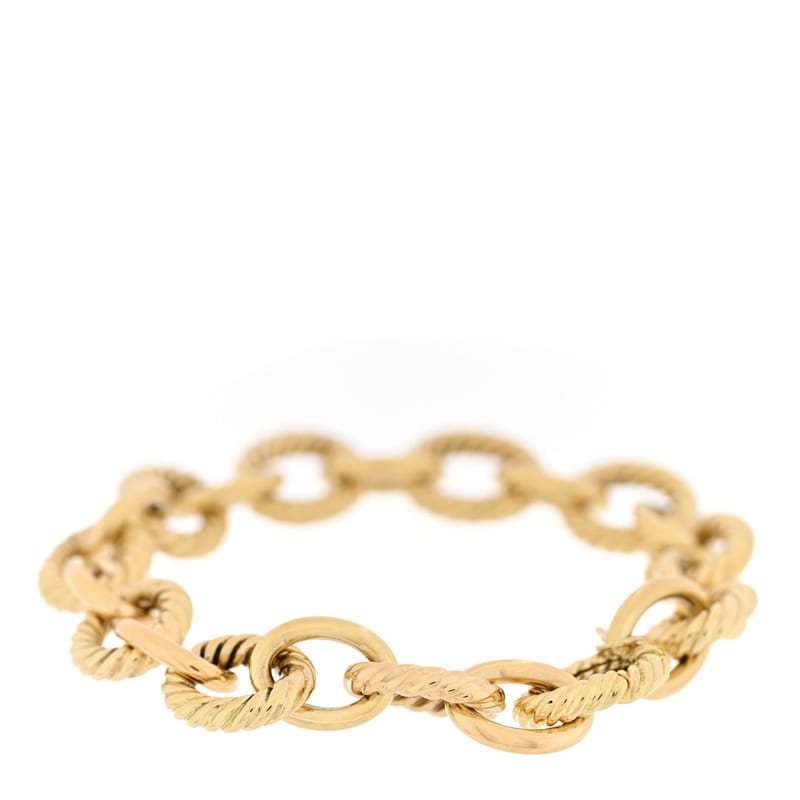 18K жовте золото 12mm Large Oval Link браслет