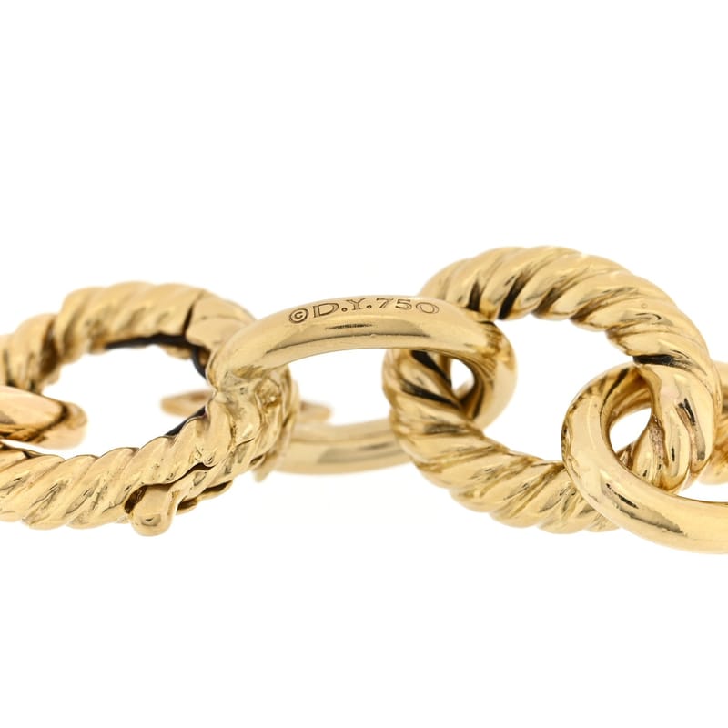 18K жовте золото 12mm Large Oval Link браслет