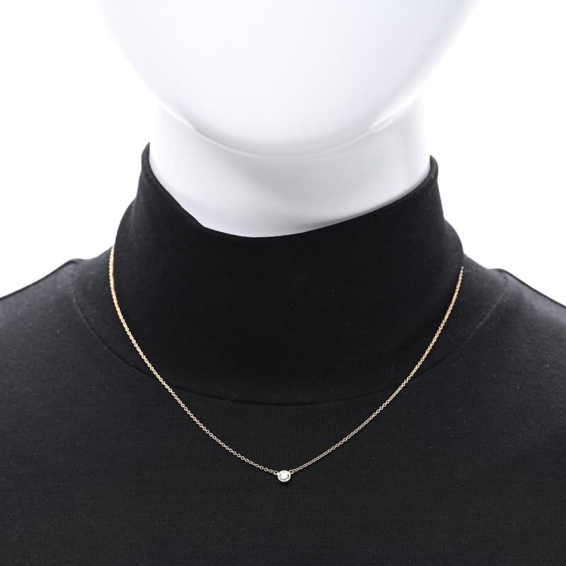 18K жовте золото діамант .15ct Elsa Peretti діаманти by the Yard підвіска кольє