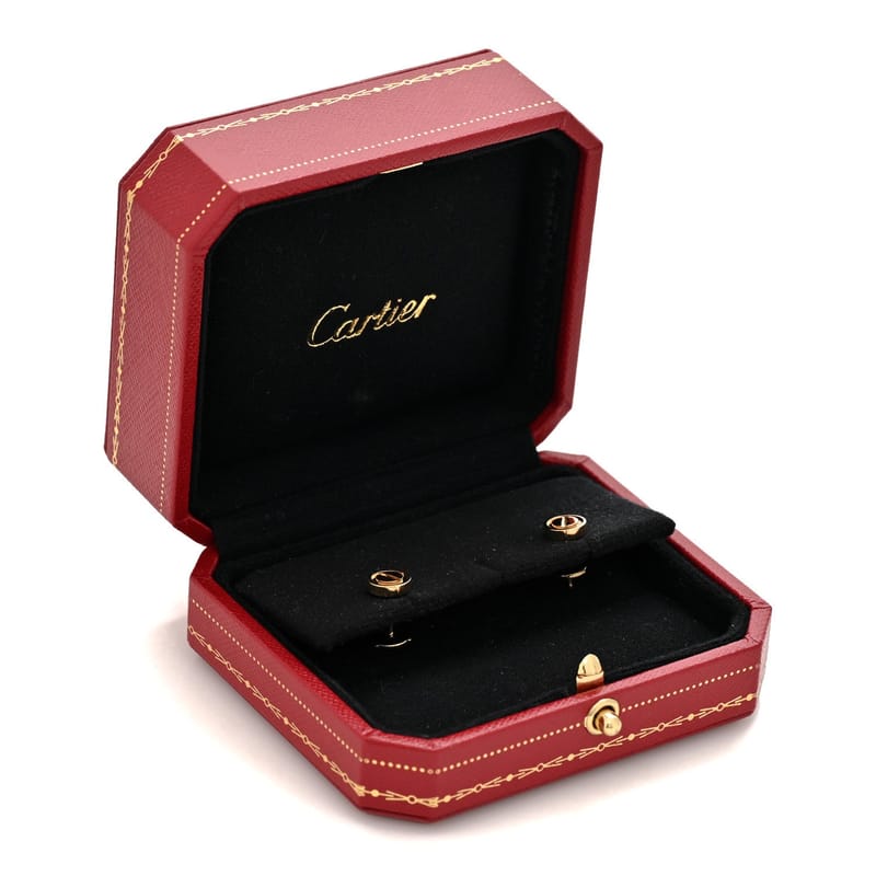 18K жовте золото LOVE сережки