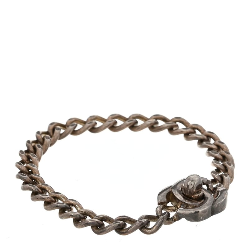 Metal CC Turnlock браслет срібло
