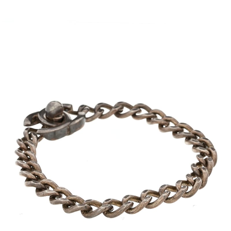 Metal CC Turnlock браслет срібло