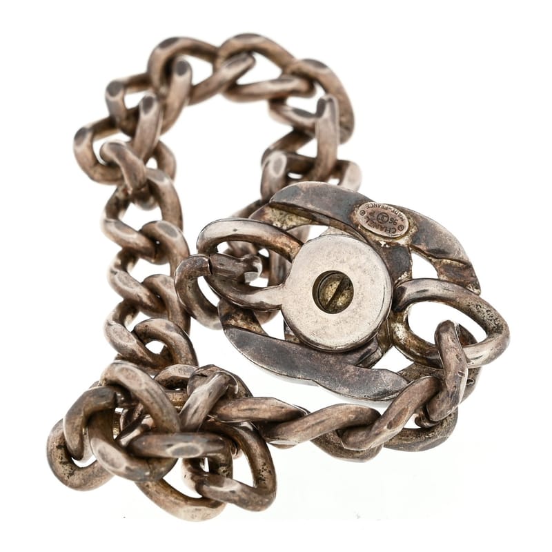 Metal CC Turnlock браслет срібло